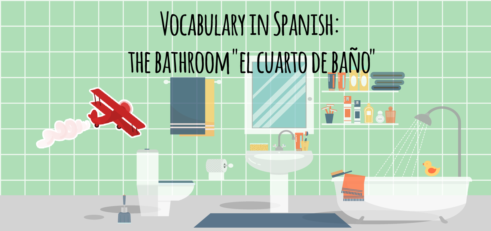 Vocabulary in Spanish the bathroom “el cuarto de baño